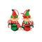 Wizardi 4" Glossy Gingerbread Elf with Candy Cane Christmas Ornament